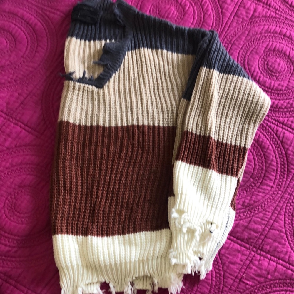100% acrylic rag sweater